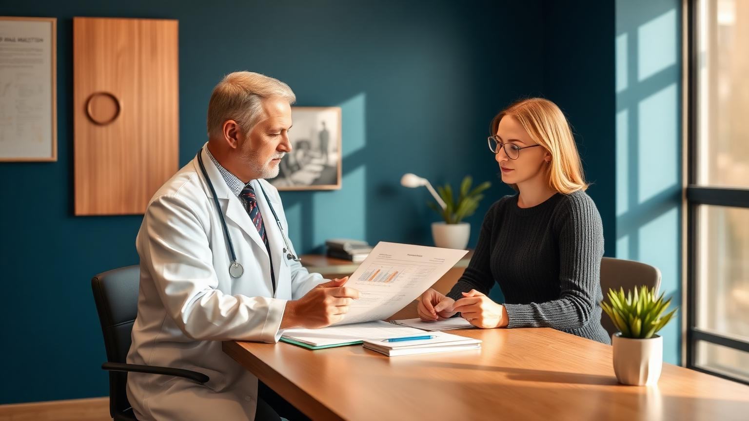 Kure Health physician reviewing a patient's complete diagnostic signal map during a consultation