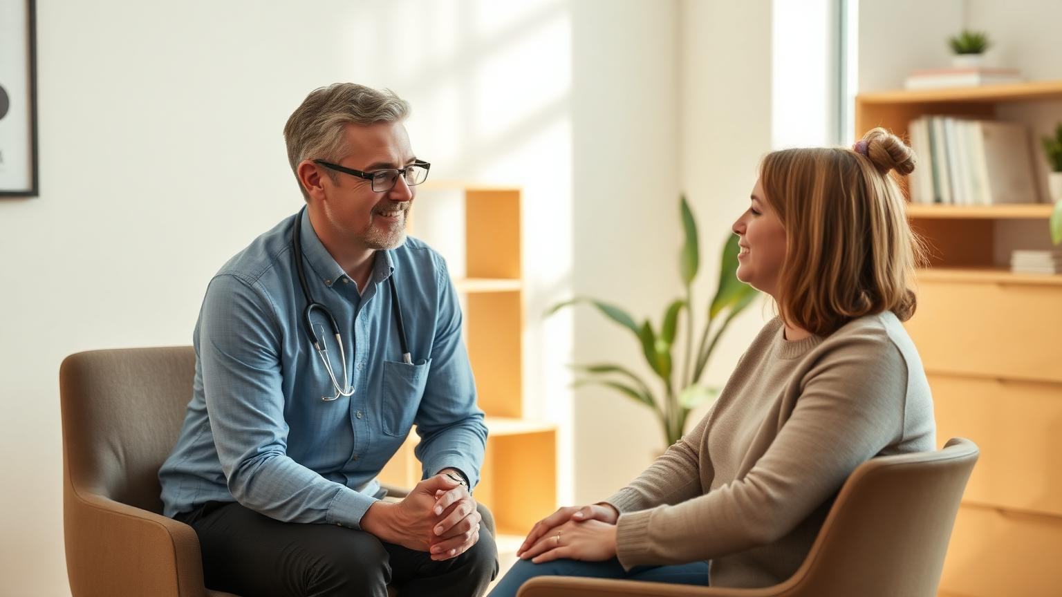 Kure Health clinician listening to a patient during a cognitive and mood consultation